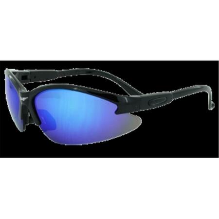 SAFETY Cougar Glasses With G-Tech Blue Lens- Black Cougar GT Blue BLK